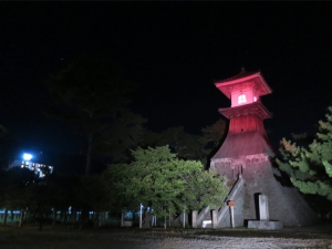 高灯籠・鞘橋のライトアップ(^▽^)/