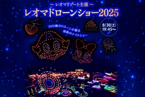 【8/30（土）空室あり】レオマで花火＆ドローンショー🎆 夏の夜を彩る特別イベントへ